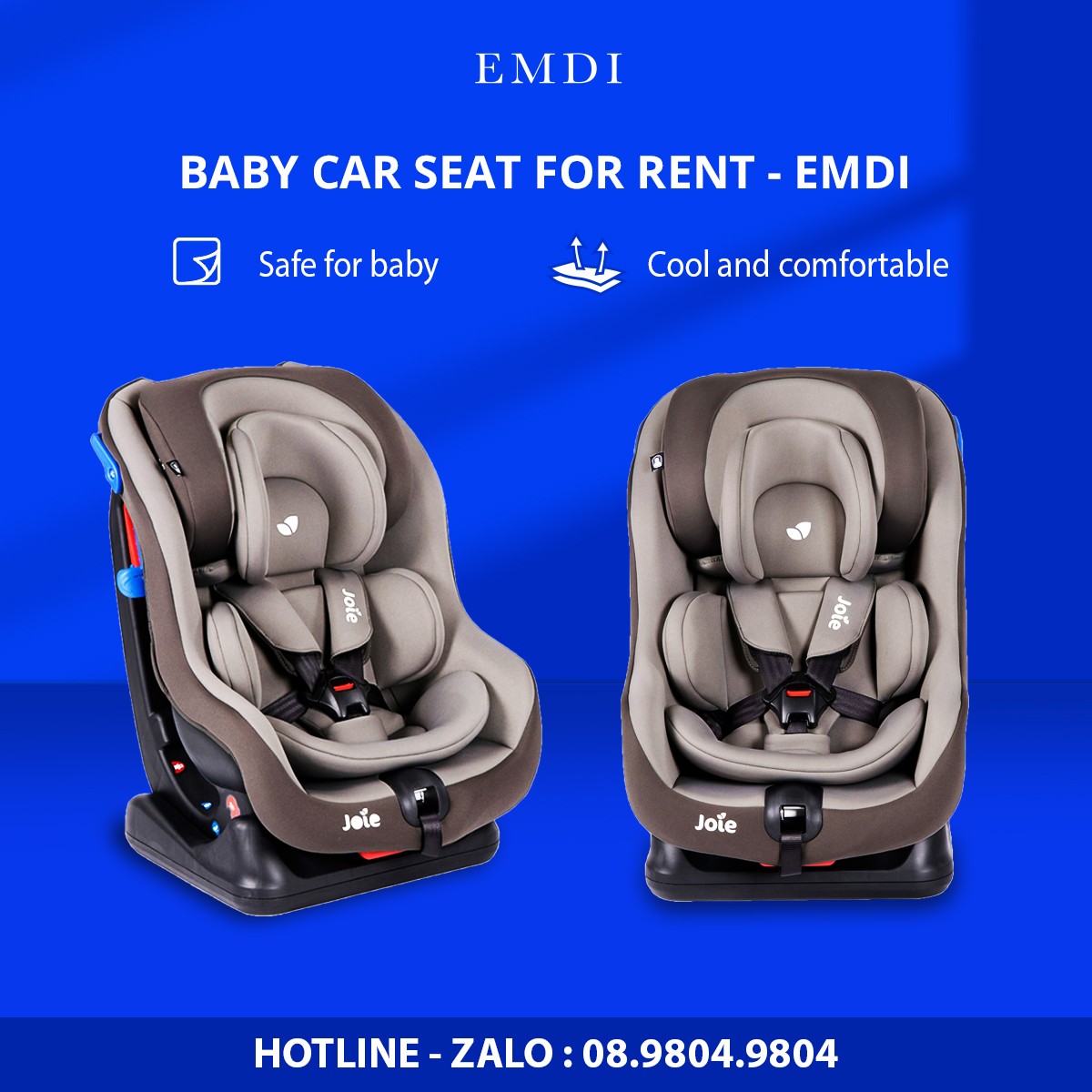 child baby car seat for rent hire in sai gon ho chi minh city EMDI 0898049804